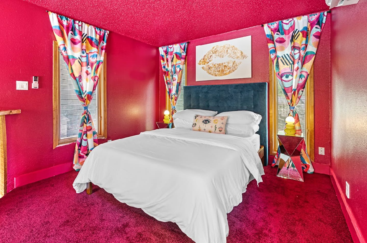 Queen bed in Bedroom 4, an open loft overlooking Bedroom 3
